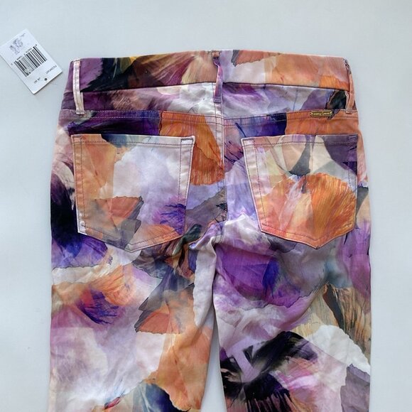 Guess By Marciano The Skinny No. 61 Jeans Colored Floral Print Size 24 - Picture 10 of 12